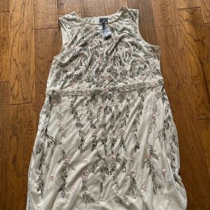 NWT Adrianna Papell Tulle Beaded Dress plus size